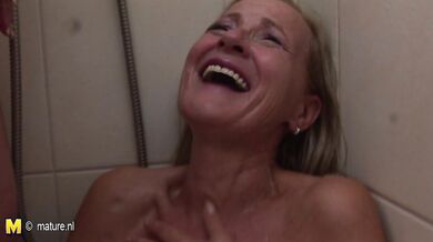 Two mature sluts playing with a hot fucking babe