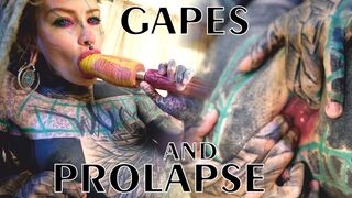 TATTOO girl masturbating, fingering her pussy and ass