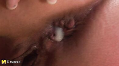 Mama loves to get a creampie from a black dude