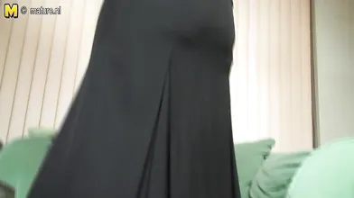 Horny British housewife playing with her pussy