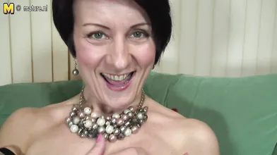 Horny British housewife playing with her pussy