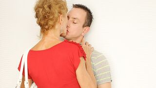 Naughty housewife sucking and fucking hard