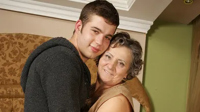 Horny grandma gets fucked by her toyboy