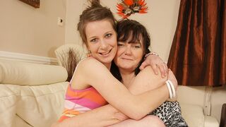 Two hot old and young lesbians eat each other's pussies