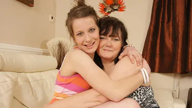 Two hot old and young lesbians eat each other's pussies