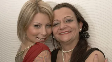 Two hot old and young lesbians eat each other's pussies