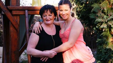 Naughty old and young lesbians have fun