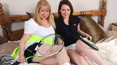 Horny lesbian mature teacher and her horny hot pupil