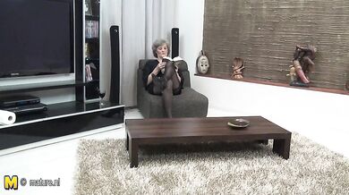 Horny mature slut playing all alone