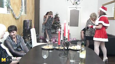 Old and young Christmas party goes wild