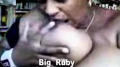 Ebony Granny with Huge Tits on Webcam