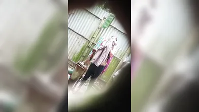 Village girl bathing video
