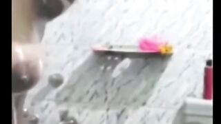 Aunty bathing video call