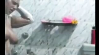 Aunty bathing video call