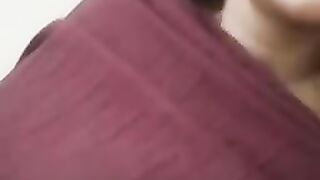 College girl show her melons