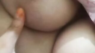 College girl show her melons