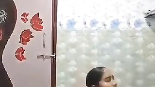 Aunty bathing 5