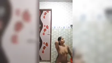Aunty bathing 5