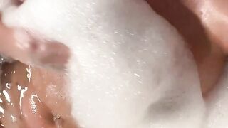 Sexy Wife in taking Bath Playing Her Tits