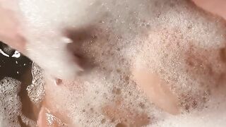 Sexy Wife in taking Bath Playing Her Tits
