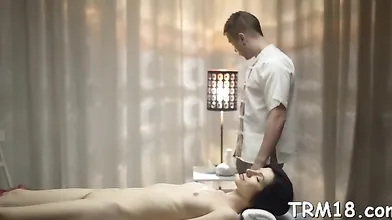 Youthful masseur is working hard to enjoyment lewd gal