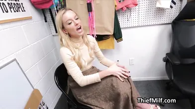 Dildo thief milf gets busted and fucked