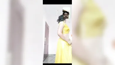 Lovers showing hot body in video call