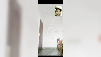 Lovers showing hot body in video call