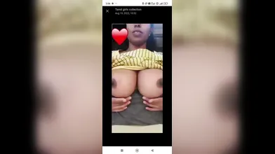 Big boobs girl show her melons on video call