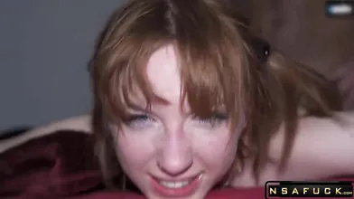 HE SET HER PUSSY ON FIRE Big Titty Teen Redhead Screams for more Lilly Mays