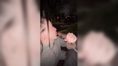 Public BBC Blowjob