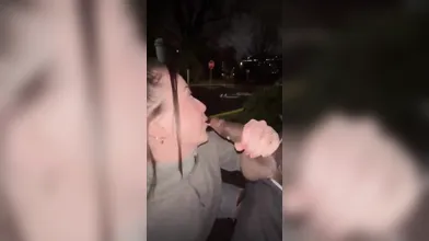 Public BBC Blowjob