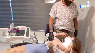 DENTIST HORNILY AGREES TO FUCK HIS HOT LATINA PATIENT - STEAMY HARDCORE SEX!