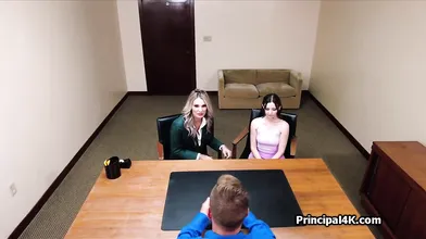Head teacher craves for two pussies at once