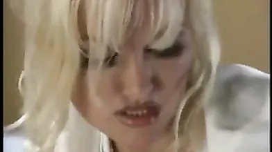 Slutty Bailey takes a massive load of cum all over her face.