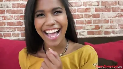 Loni Legend Sucks White Cock