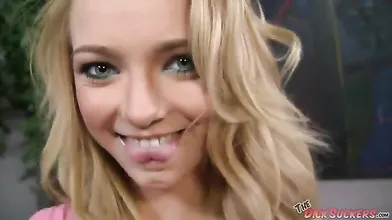Petite Slut Carmen Callaway Suckoff - Carmen Blonde