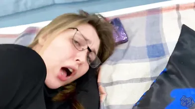 After winning 1win, I fucked my stepson and made her creampie, a real homemade i