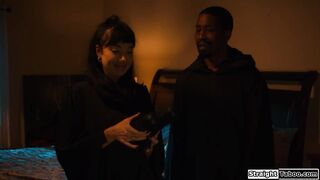 Latina milf n black husband cuckold ghost out of their house