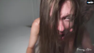 MY TIGHT NATURAL TITS CAN'T GET ENOUGH - 18 Yo Teen ROUGH Fucked Till She Can't