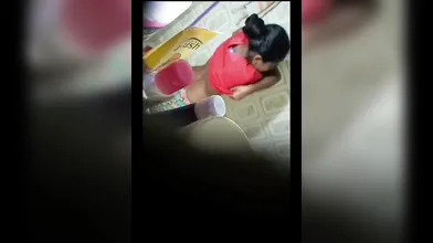 Teen girl bathing secret recording her neighbor
