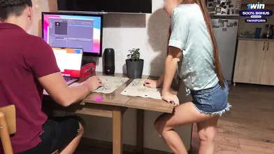 Young redhead stepsister gets lube massage, screams and gets spunk on her ass, s