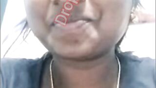 Tamil young girl show her boobs on video call