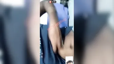 Tamil young girl show her boobs on video call