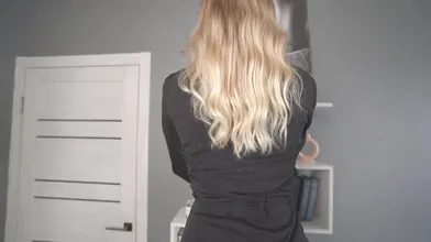 Stepdad's harsh arms unintentionally landed on stepcompeer's daughter's stiff ru