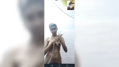 Tamil video call with bathroom