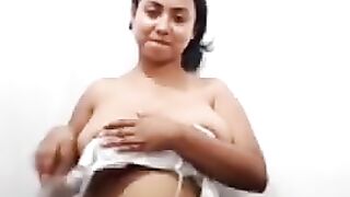 Bhabi bathing