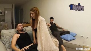 HORNY PORNSTAR BRANQUINHA RABUDA FUCKING HER HUSBAND AND crony - HOT MFM THREESO