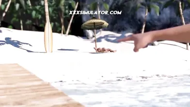 ▸ Horny Blonde MILF Cheating At Beach With Big Boner Stepson ◂
