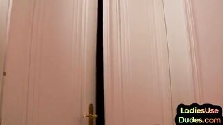 Cruel masseuses rubbing guys asshole